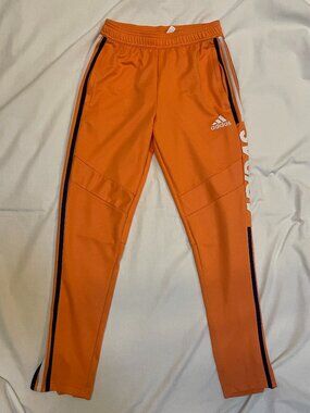 adidas Tiro Soccer Pants Mens Small Tapered Leg Orange Blue White GE4797
